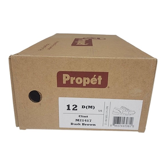 Propet Men's Clint Brown Leather Lace Up Casual Shoe Size 12 Style M21417 NIB - Picture 14 of 14